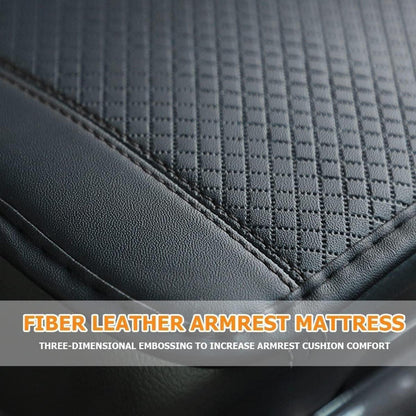 Kunstleder Armlehnenkissen Mittelkonsole Auto Schwarz