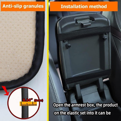Kunstleder Armlehnenkissen Mittelkonsole Auto Schwarz