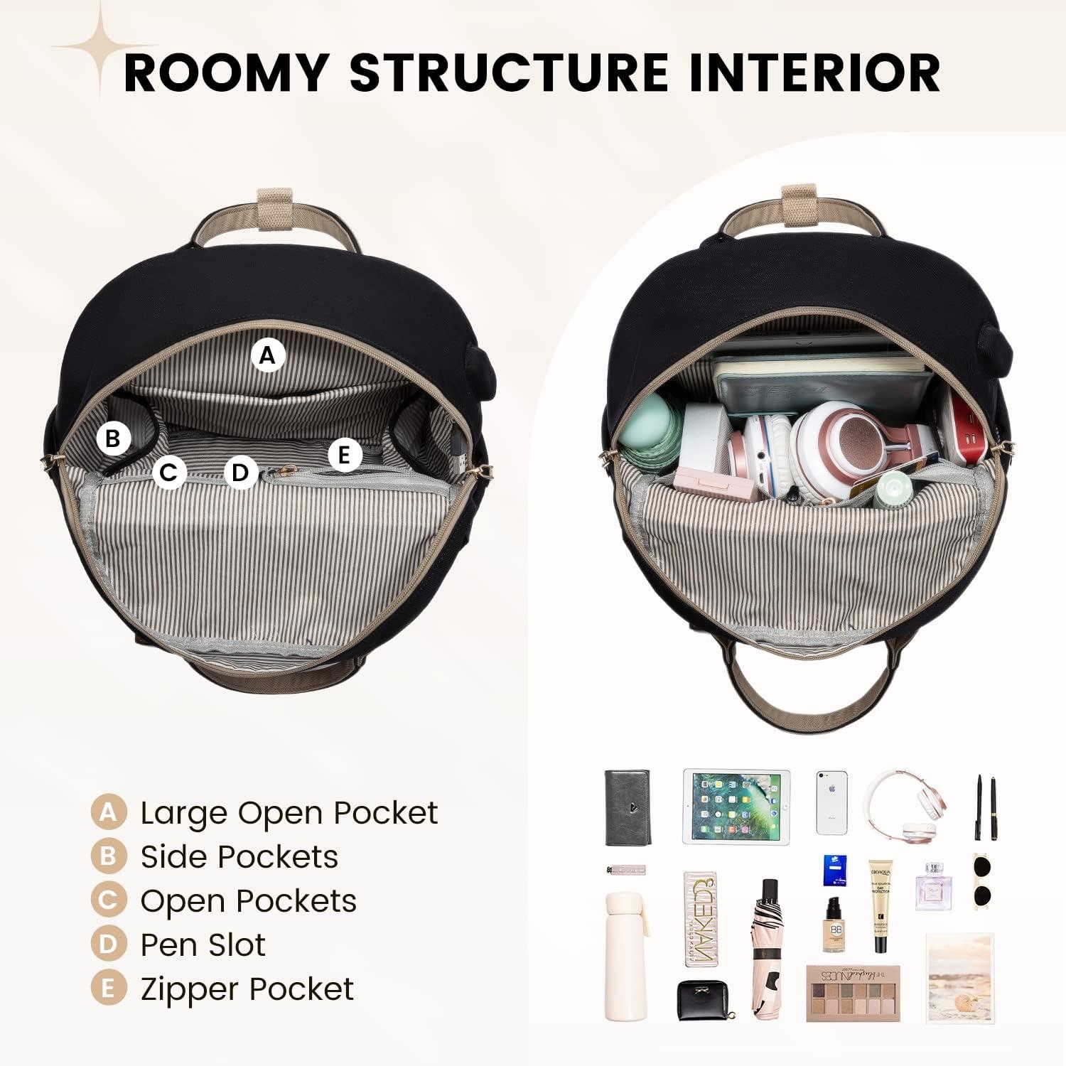 Damen Rucksack Wasserdicht USB Ladeanschluss Mini Tasche Daypack
