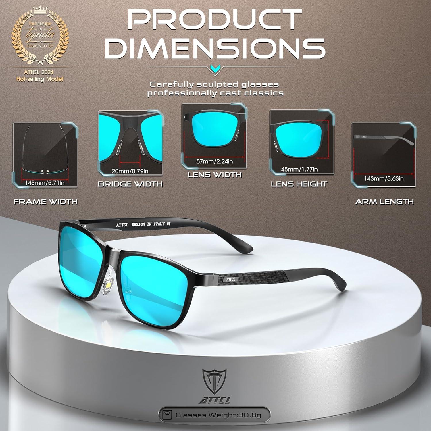 Polarisierte Herren Sonnenbrille Al-Mg Metallrahmen UV400 CAT 3 CE