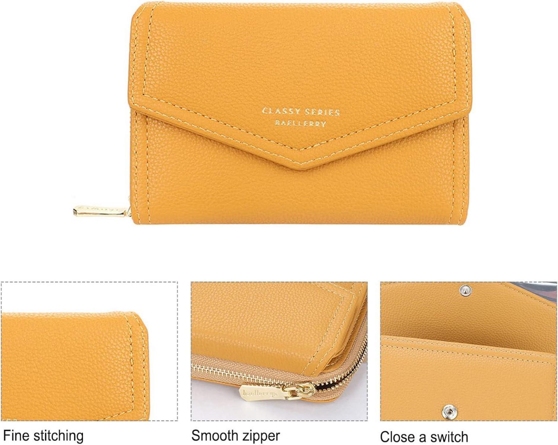Geldbörse Damen Mittelgroß mit Münzfach und 10 Kartenfächer Beige