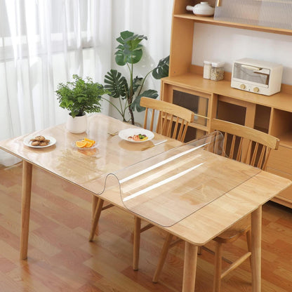 Transparente Tischdecke 90x160 cm | PVC Tischfolie 2mm | Möbel Schutz