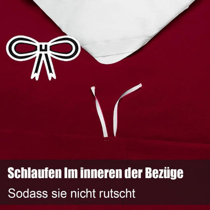 Soifox Bettwäsche 200x200 Rot weich bügelfrei knitterfrei 2er Set