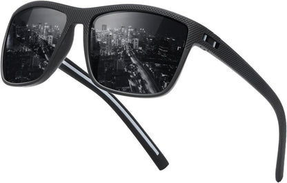 Polarisierte Sonnenbrille Herren Damen UV400 Sport Schwarz