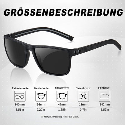 Polarisierte Retro-Sonnenbrille Herren Damen UV400 Schutz