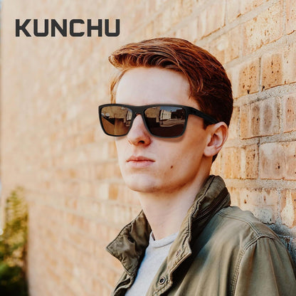 Polarisierte Sonnenbrille Herren Damen Retro Vintage UV400 Schwarz