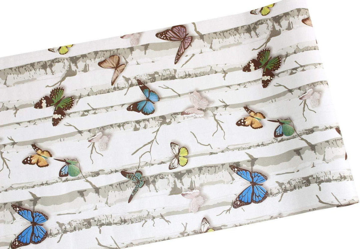 Selbstklebende Schmetterling Tapete PVC Weiß Baum Möbelfolie