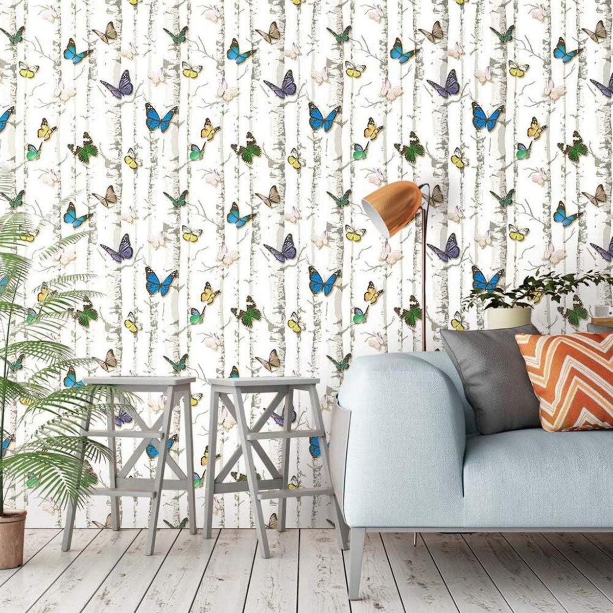 Selbstklebende Tapete Schmetterling PVC Vinyl Möbelfolie 44cm x 1000cm