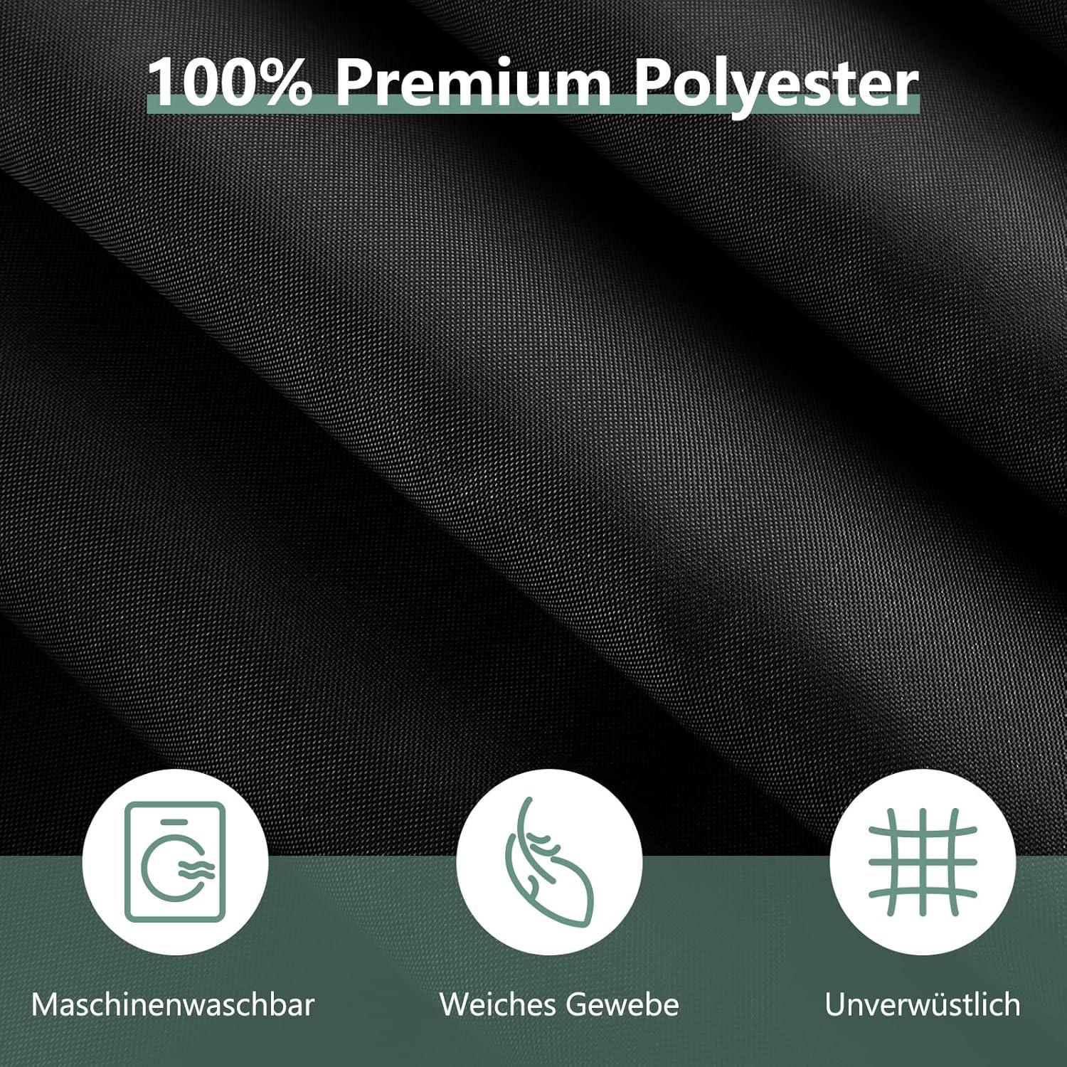 Duschvorhang Anti-schimmel 120x180 PVC Textil Schwarz