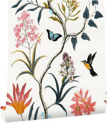 Selbstklebende Tapete Blumen und Vögel PVC Vinyl 0.4W x 10L m