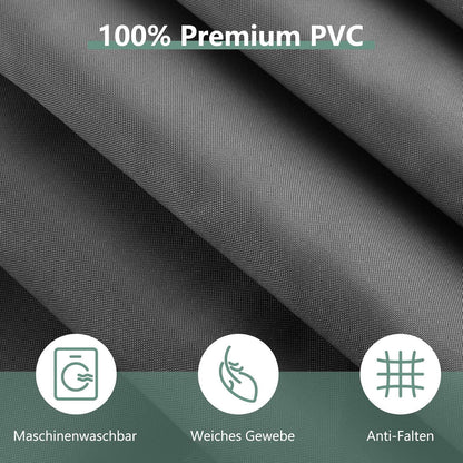 Duschvorhang 120x200 cm Anti-Schimmel Dunkelgrau PVC Textil