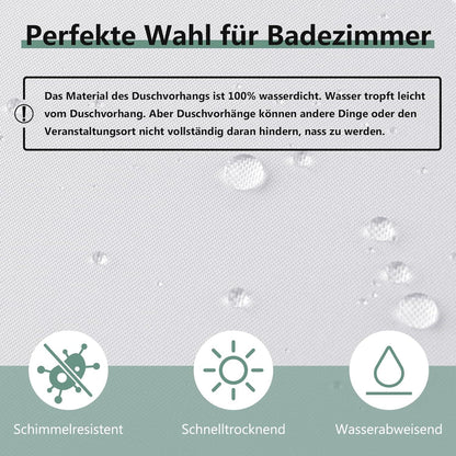 Duschvorhang 180x200cm Anti-schimmel PVC Wasserdicht