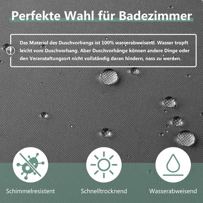 Duschvorhang 240x200 cm Anti-schimmel PVC Wasserabweisend