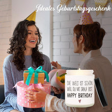 Geschenk für Freundin Duftkerze mit Spruch 100% Sojawachs