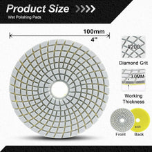 Diamant Polierscheiben 100mm Körnung 200 für Granit & Marmor