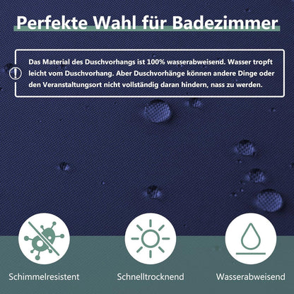 Duschvorhang Anti-Schimmel 120x180 cm Dunkelblau PVC