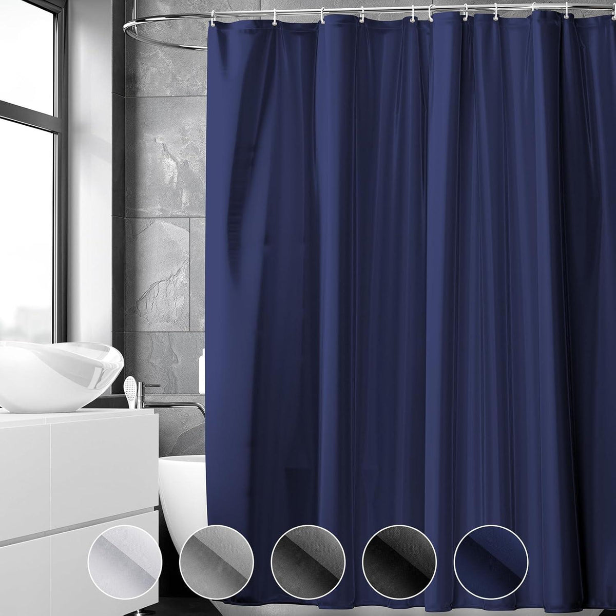 Duschvorhang Anti-schimmel Wasserdicht PVC 120x180cm Blue