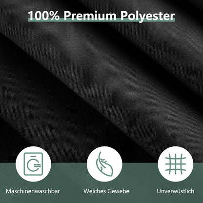 Duschvorhang Anti-schimmel Schwarz 180x200cm PVC Textil Antibakteriell