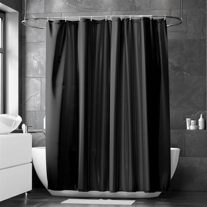 Duschvorhang 180x200 cm Schwarz, Anti-schimmel PVC Textil - Antibakteriell