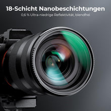 49MM K&F Concept MCUV PRO Slim UV-Filter 18 Schichten