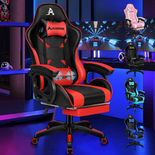 Gamingstuhl mit Massage und Fußstütze, verstellbare