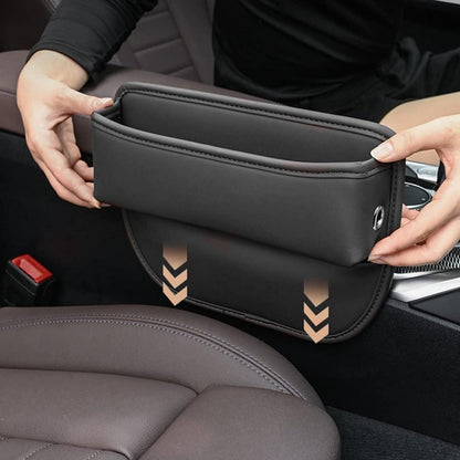 Auto Aufbewahrungsbox Gap Organizer PU Leder Schwarz