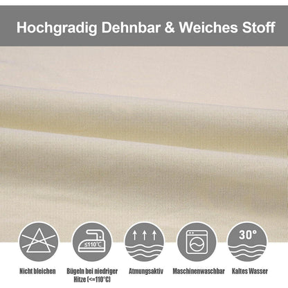 Stretch Stuhlhussen 6er Set – Beige | Abnehmbar & Waschbar