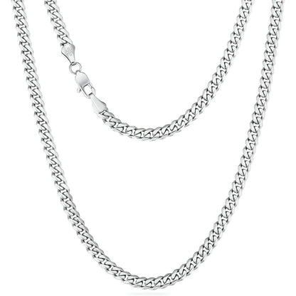 Herren Edelstahl Panzerkette Diamantschliff 14K Gold Cuban