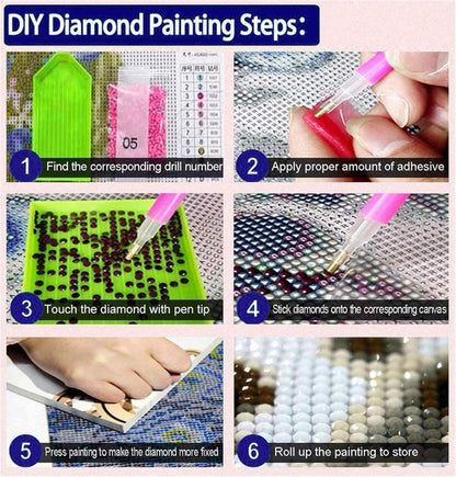 5D Diamond Painting Set Pfau XXL Full Drill Wanddekoration 90x40cm