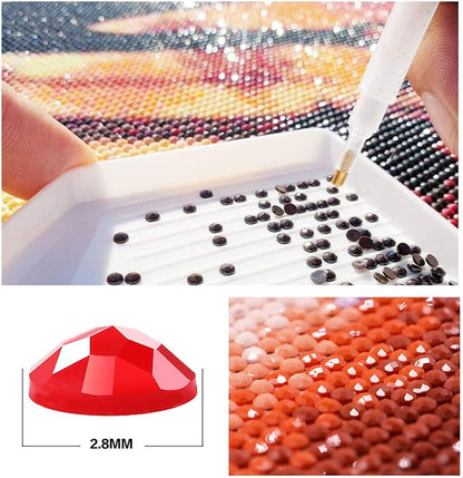 Diamond Painting Set Pfau 5D Erwachsene Groß XXL - DIY Malen nach Zahlen 90x40cm