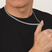 Herren Panzerkette Edelstahl Gold Diamantschliff 6mm 45,7cm