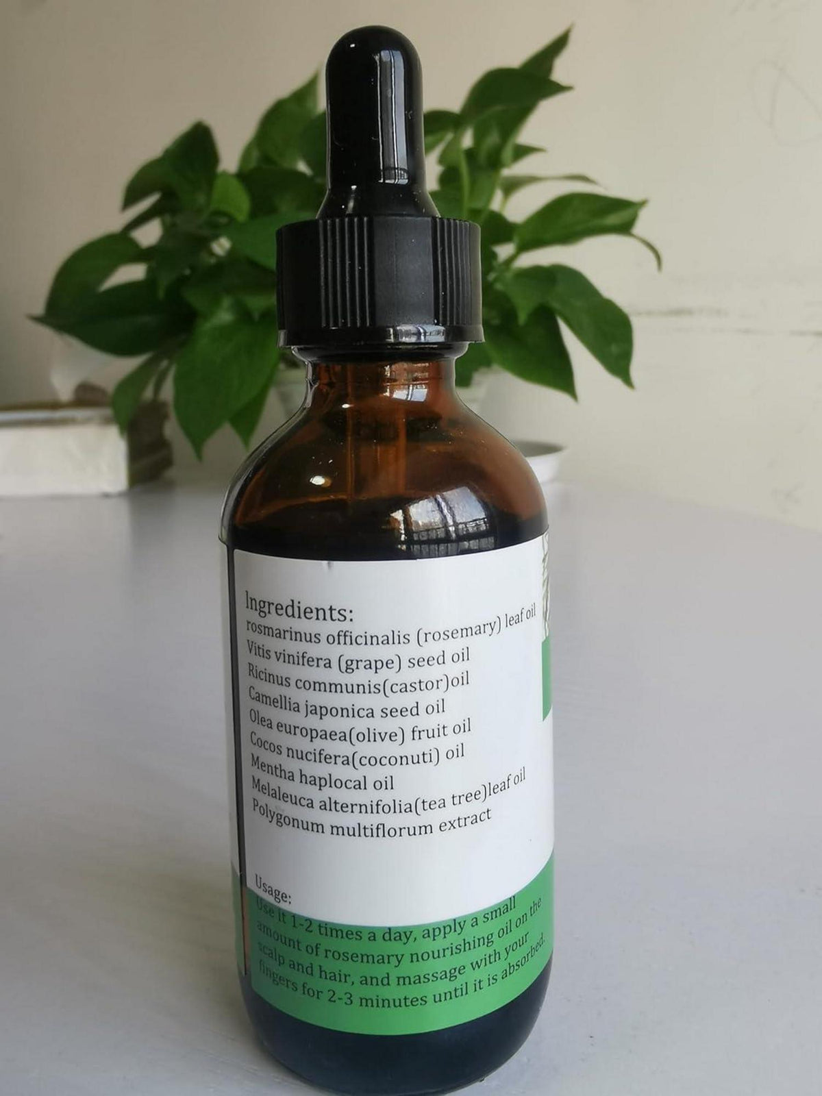 Rollnewskin Rosmarin Ätherisches Öl + Dermaroller 0.5mm für Haare, Augenbrauen und Wimpern
