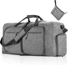 Multifunktionale 85L Reisetasche mit Schuhfach, Großes Falttasche Grau