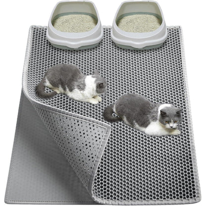 Garoopion Katzenklo Matte 90x76cm Wasserdichte Waben Design