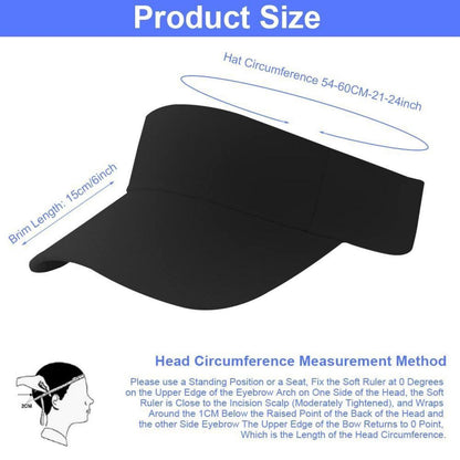 Visor Cap Herren Damen – Atmungsaktiv & Schweißabsorbierend Schwarz
