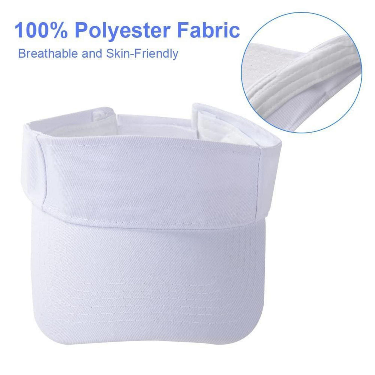Visor Cap atmungsaktiv – Sportliche Sommerkappe für Damen & Herren (Weiß)