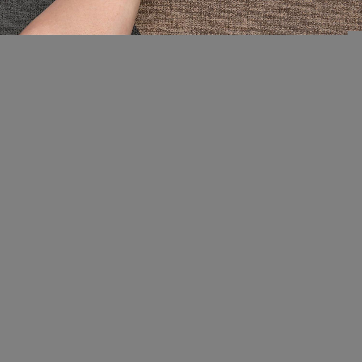 Platzsets Rund 36cm 4er Set Abwaschbar Grau Braun in Lederoptik