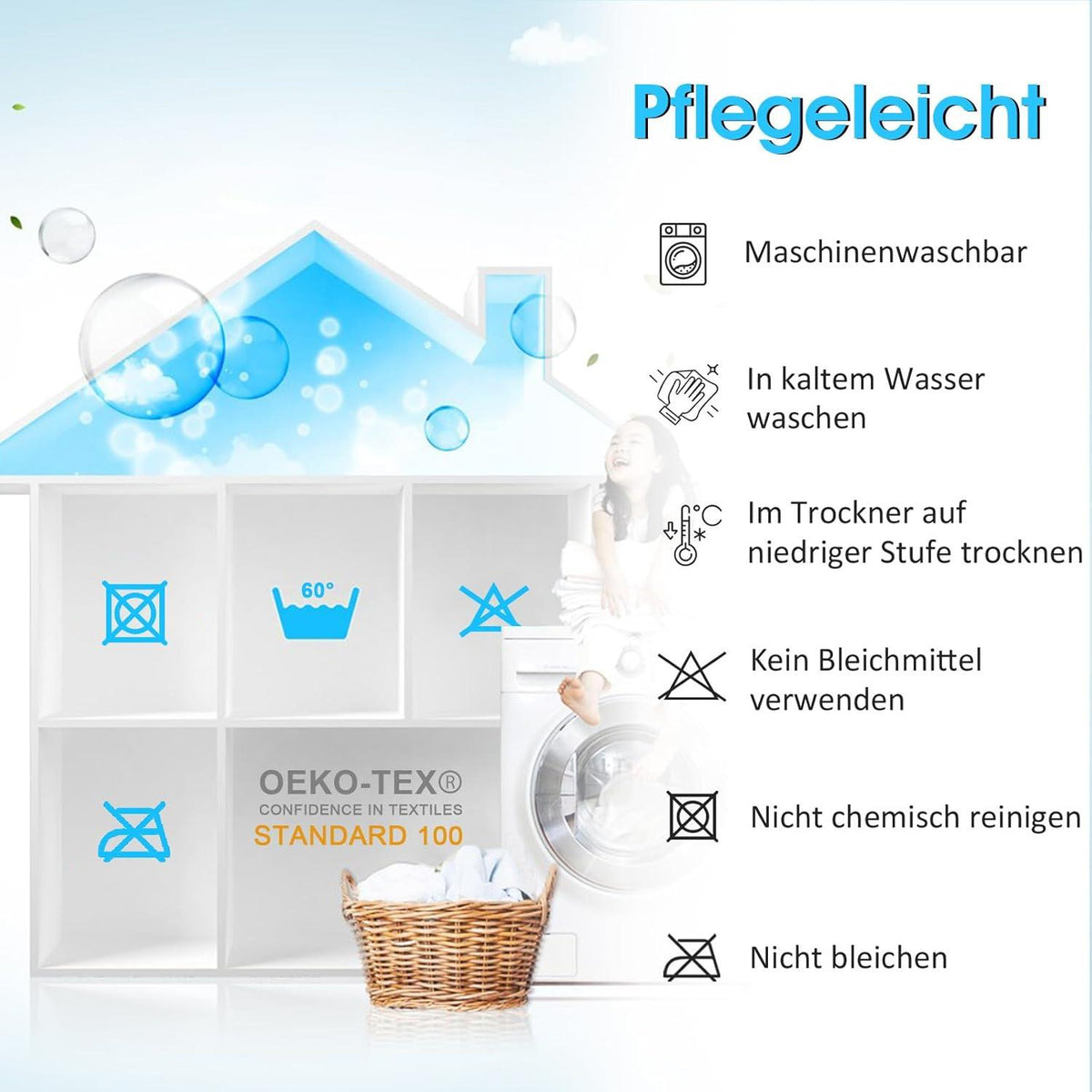 Matratzenschoner 140x200cm Spannbettlaken wasserdicht Grau