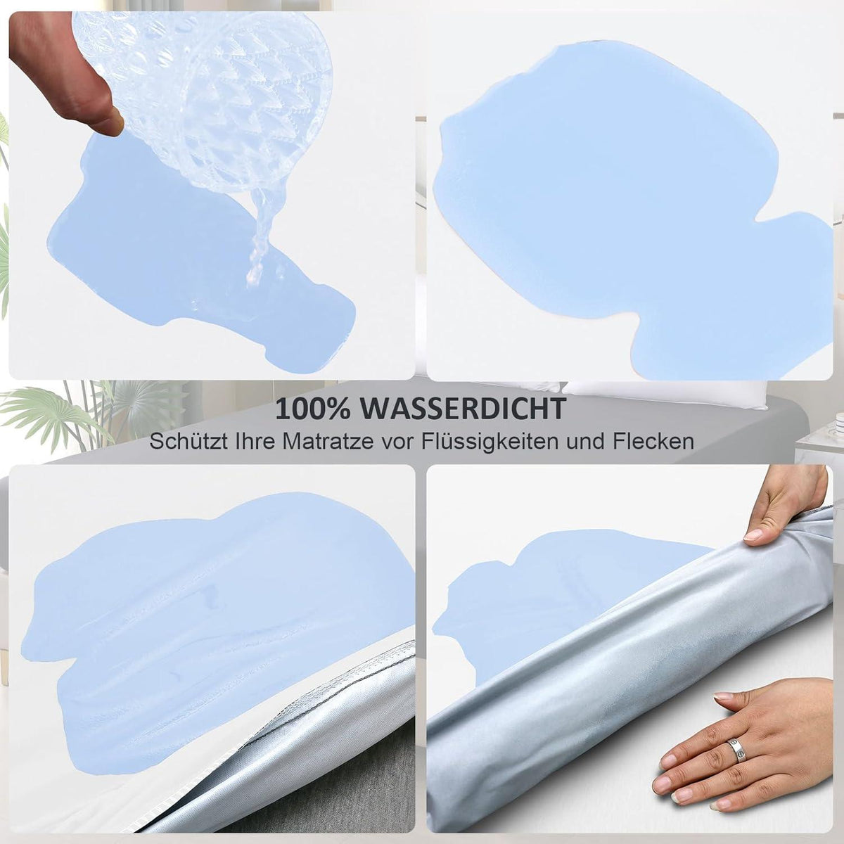 Wasserdichter Matratzenschoner 180x200cm Weiß, Inkontinenzauflage
