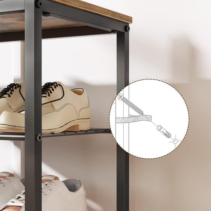 Schuhregal 10 Ebenen – Große Kapazität für 40 Paar Schuhe