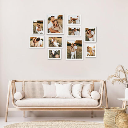 Weiß Bilderrahmen Set Collage 10x15 13x18 20x25 Modern Wand