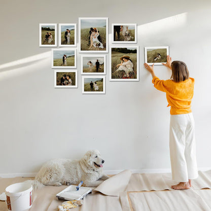 Weißer Bilderrahmen Set 10er Collage 10x15 13x18 20x25cm Fotorahmen mulitsize