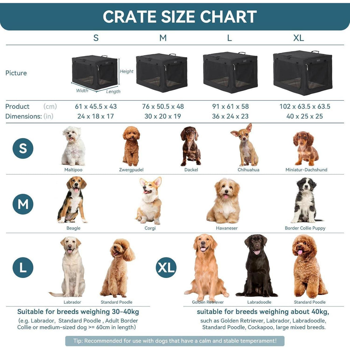 Faltbare Hundebox für große Hunde – Komfortabler Schlaf- & Reisekennel