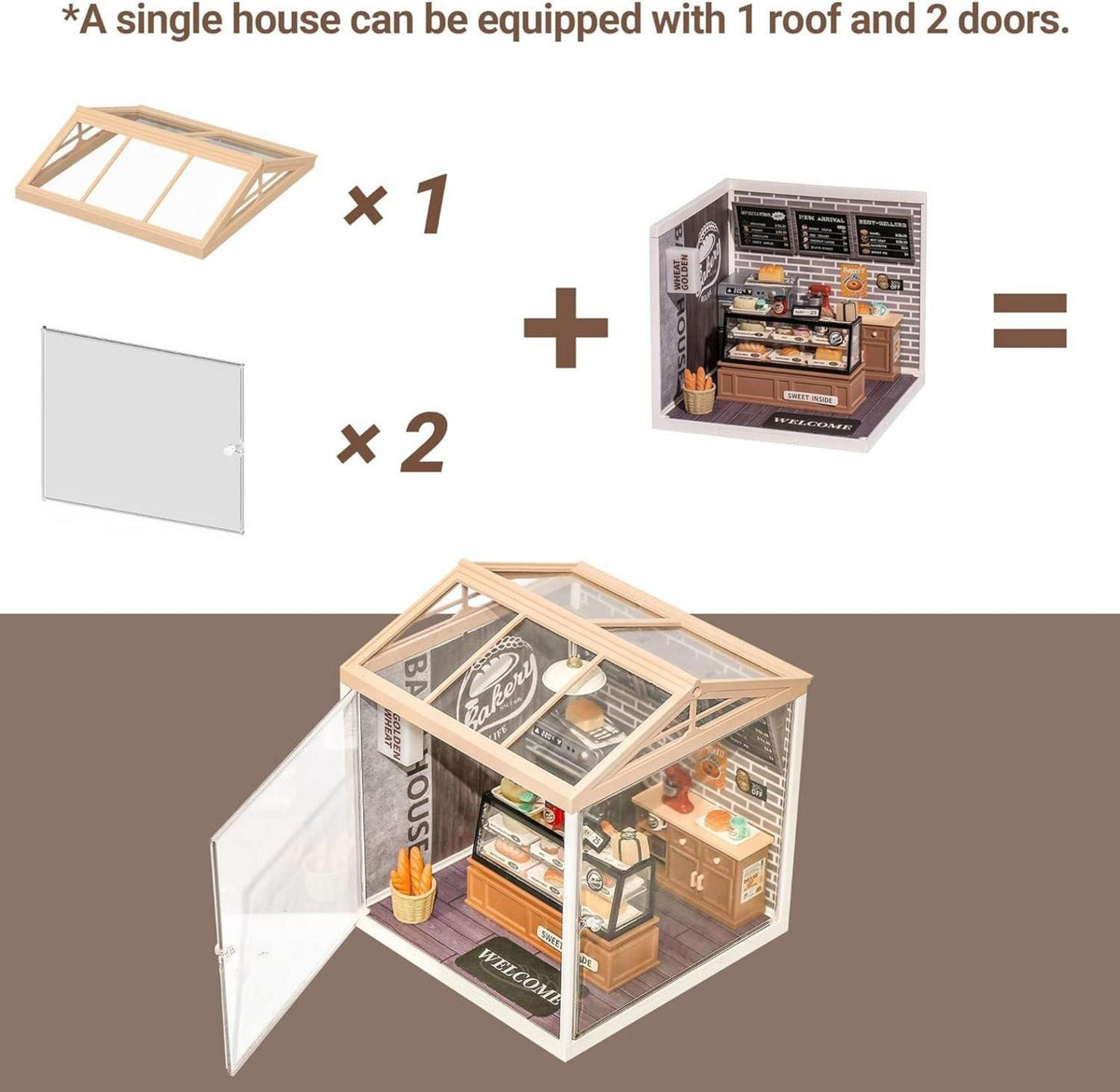 Rolife Miniaturhaus Bausatz Super World Puppenhaus mit Zubehör