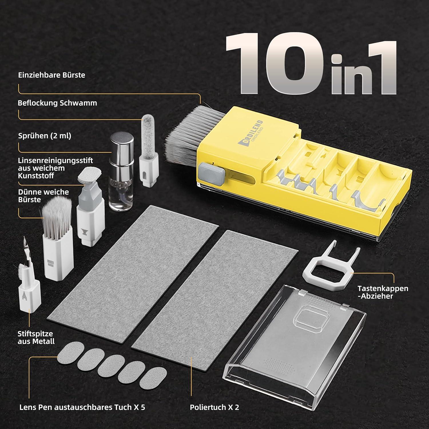 Keyboard Cleaner Kit for iPhone Tablet Laptop PC-Monitor Camera Yellow