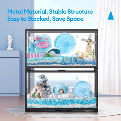 Hamsterkäfig Metall stapelbar 80x44,7x50,6cm für Zwerghamster & Kleintiere