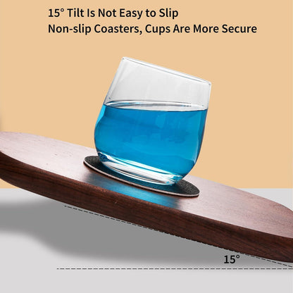 Untersetzer 12er Set Quadratisch Schwarz in Lederoptik