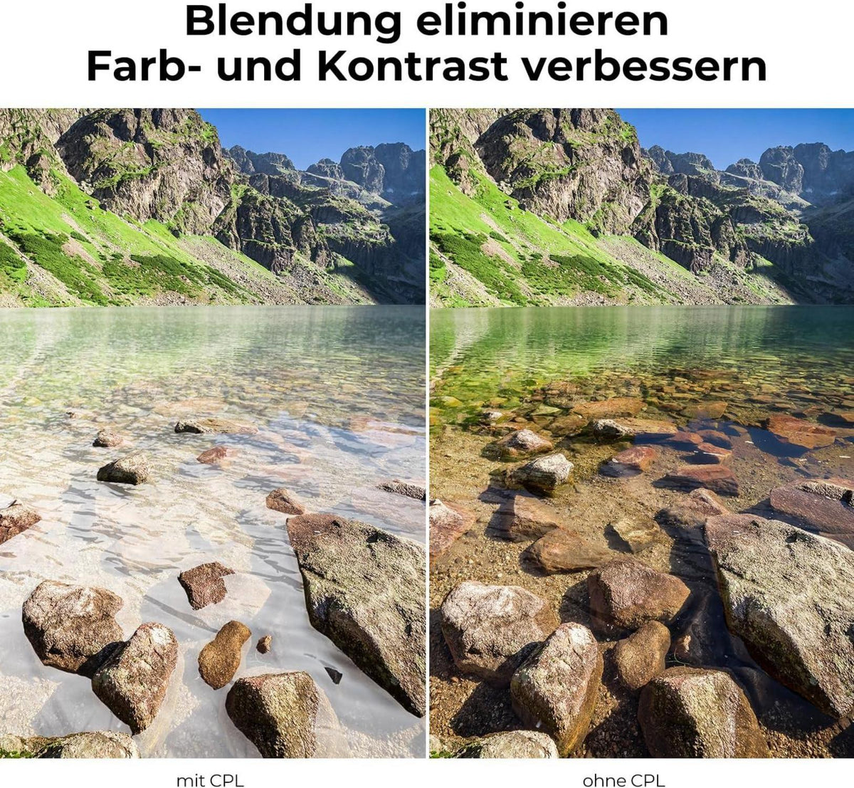 K&F Concept 55mm Slim Zirkularer Polfilter CPL Optisches Glas