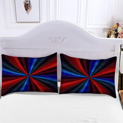 Bettwäsche-Set 135x200 cm, 4-teilig, Retro-Stil mit 3D-Motiv