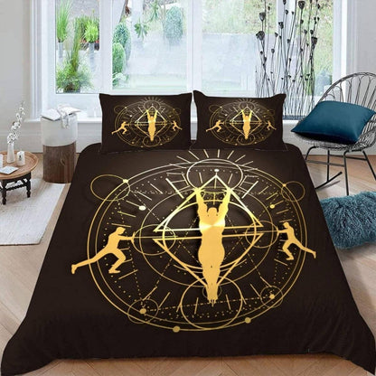 Goldene Silhouette Bettwäsche Set 135x200 cm, 4-teilig